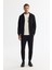 Erkek Siyah Kapüşonlu 3 Iplik Şardonlu Fermuarlı Sweatshirt E001019 5