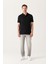 Erkek Siyah %100 Pamuk Serin Tutan Polo Yaka T-shirt E001004 5