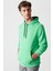Erkek Neon Yeşil Unisex Sweatshirt Kapüşonlu Yaka Içi Polarlı 3 Iplik Pamuklu Regular Fit E001018 3
