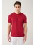 Erkek Bordo %100 Pamuk Nefes Alan Bisiklet Yaka T-Shirt E001000 3