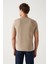 Erkek Vizon %100 Pamuk Nefes Alan Bisiklet Yaka T-shirt E001000 4