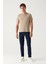 Erkek Vizon %100 Pamuk Nefes Alan Bisiklet Yaka T-shirt E001000 5