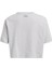 UA W Boxy Crop Branded SS 1386846-012 Kadın Gri Spor Tişört 3