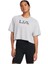 UA W Boxy Crop Branded SS 1386846-012 Kadın Gri Spor Tişört 5