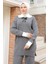 Bebe Yaka Tunik Pantolon Triko Takım 1300 - Antrasit 4