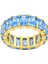 Aquamarine Zirconia Taşlı Baget Kesim Tamtur Yüzük 3