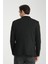 Jasino Erkek Siyah Pamuklu Likralı Slim Fit Örme Esneyen Mono Yaka Blazer Ceket 4