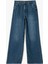 Yüksek Bel Düğmeli Geniş Paça Cepli Kot Pantolon - Wide Leg Jeans 4