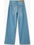 Yüksek Bel Düğmeli Geniş Paça Cepli Kot Pantolon - Wide Leg Jeans 2