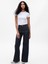 Kadın Lacivert High Rise Stride Wide-Leg Jean Pantolon 1
