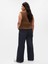 Kadın Lacivert High Rise Stride Wide-Leg Jean Pantolon 3