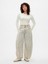 Kadın Bej High Rise Horseshoe Jean Pantolon 5