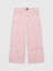 Kız Çocuk Pembe Fiyonk Işlemeli Wide Leg Jean Pantolon 1