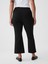 Kadın Siyah High Rise Crop Pantolon 4