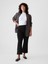 Kadın Siyah High Rise Crop Pantolon 5