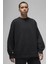 Jordan Jumpman Flight Fleece Crew Oversize Kadın Geniş Kalıp Sweatshirt Siyah 1
