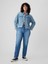 Kadın Mavi High Rise Cheeky Straight Washwell Jean Pantolon 5