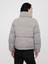 Kadın Gri Relaxed Crop Puffer Şişme Mont 4