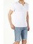 Slim Fit Placket Neck Erkek Beyaz Kısa Kol Tişört Cl1040245 2