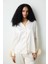 Roses Saten Gömlek Pantolon Krem Pijama Takımı 3