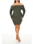 Plus Size Madonna Yaka Mini Elbise 2