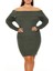 Plus Size Madonna Yaka Mini Elbise 4