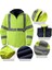 Reflektörlü Oxford Çift Renk 300D Oxford 5+1 Parka Sarı 2