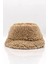 Kadın Kışlık Suni Kürk Camel Peluş Şapka 1