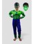 Hulk Kostümü Kaslı 2 Maskeli Hulk Çocuk Kostümü Maskeli Kaslı Parti Özel Gün Kıyafeti 3