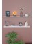 Dekoratif Uçan Duvar Rafı 2 Adet Gizli Monteli Raf Oval Kesim 80 x 18 cm 2