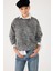 Bisiklet Yaka Basic Asit Yıkamalı Sweatshirt 3