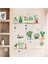 Sticker Yeşil Bitki Çiçek Duvar Stickeri Mutfak Salon Çocuk Oturma Odası Dekorasyon 3lü Set Çıkartma 1