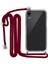 iPhone XR Boyun Askılı Şeffaf Tank Kılıf Kırmızı 1