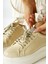 Shake Bej Taş Detaylı Sneakers (Parlak Bağcık Hediyeli) 2
