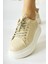 Shake Bej Taş Detaylı Sneakers (Parlak Bağcık Hediyeli) 4