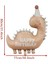 Retro Dinozor 1 Yaş Krem Renk Rakam Balon Set Sevimli Pembe Dinozor Konsept Doğum Günü Balon Set 5