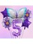 Mor Kelebek 5 Yaş Balon Set Mor Papatya Kelebek Konsept Doğum Günü Balon Set 1