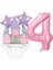 Prenses Konsept 4 Yaş Pembe Renk Rakam Balon Set Prenses Evi Şato Balon Konsept Doğum Günü Balon Set 1