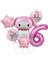 Sanrio Kuromi Mymelody 6 Yaş Balon Set Anime Hello Kitty Kuromi Melody Konsept Doğum Günü Balon 1