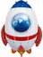 Astronot Uzay 8 Yaş Balon Set Konsept Uzay Roketi Balon Uzay Mekiği Balon Space Concept Balloon Set 4