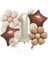Retro Renk Papatya Konsept 1 Yaş Balon Set Retro Renk Tema Doğum Günü Parti Balon Set 1