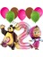Lisanslı Maşa ve Koca Ayı Balon 2 Yaş Renkli Rakam Balon Set Masha And Bear Konsept Balon Set 1