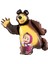 Lisanslı Maşa ve Koca Ayı Balon 2 Yaş Renkli Rakam Balon Set Masha And Bear Konsept Balon Set 4
