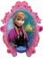 Frozen Karlar Ülkesi Elsa Anna Portre Folyo Balon 1 Adet 85 cm Çift Yönlü Frozen Elsa Anna Balon 2