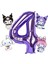 Kuromi 4 Yaş Mini Mor Balon Set Kuromi Mymelody Cinnamonroll Konsept Doğum Günü Balon Set 1