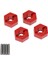 4 Adet Metal 14MM Tekerlek Altıgen Adaptör 1/10 Arrma Senton Vorteks Typhon Büyük Kaya Granit Rc Araba Yükseltme Parçaları, Kırmızı (Yurt Dışından) 1