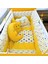 Park Yatak Bebek Uyku Seti Nevresim Takımı 70x110 Damla Sarı 5