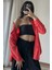 Kadın Straplez Seamless Crop Büstiyer/sıyah/l 3