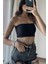 Kadın Straplez Seamless Crop Büstiyer/sıyah/l 4