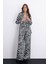 Salaş Zebra Desen Pantolon - Siyah 2
